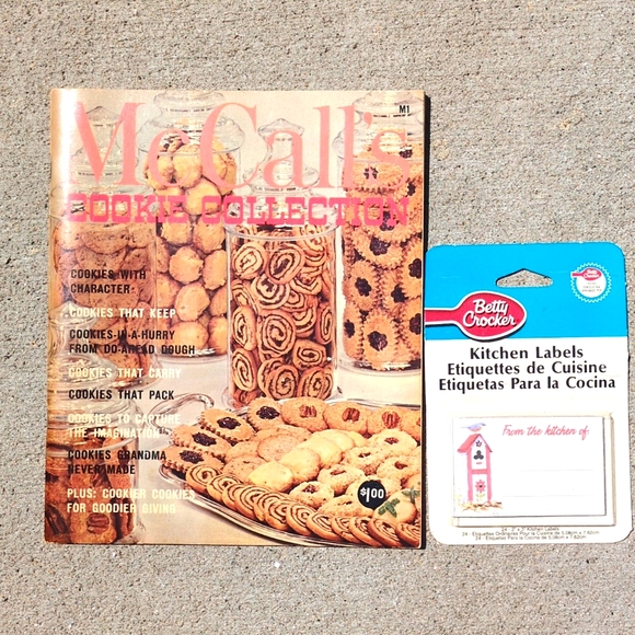 Vintage McCall's Cookie book MCM 1965  Betty Crocker kitchen labels 1998 - Picture 1 of 8